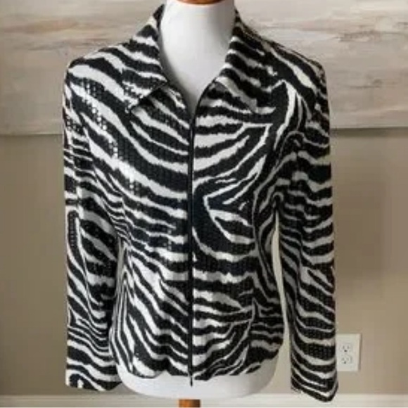 Alfred Dunner Women Zebra print Jacket, Size 14 - Picture 14 of 14